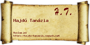 Hajdú Tanázia névjegykártya