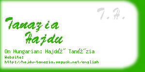 tanazia hajdu business card